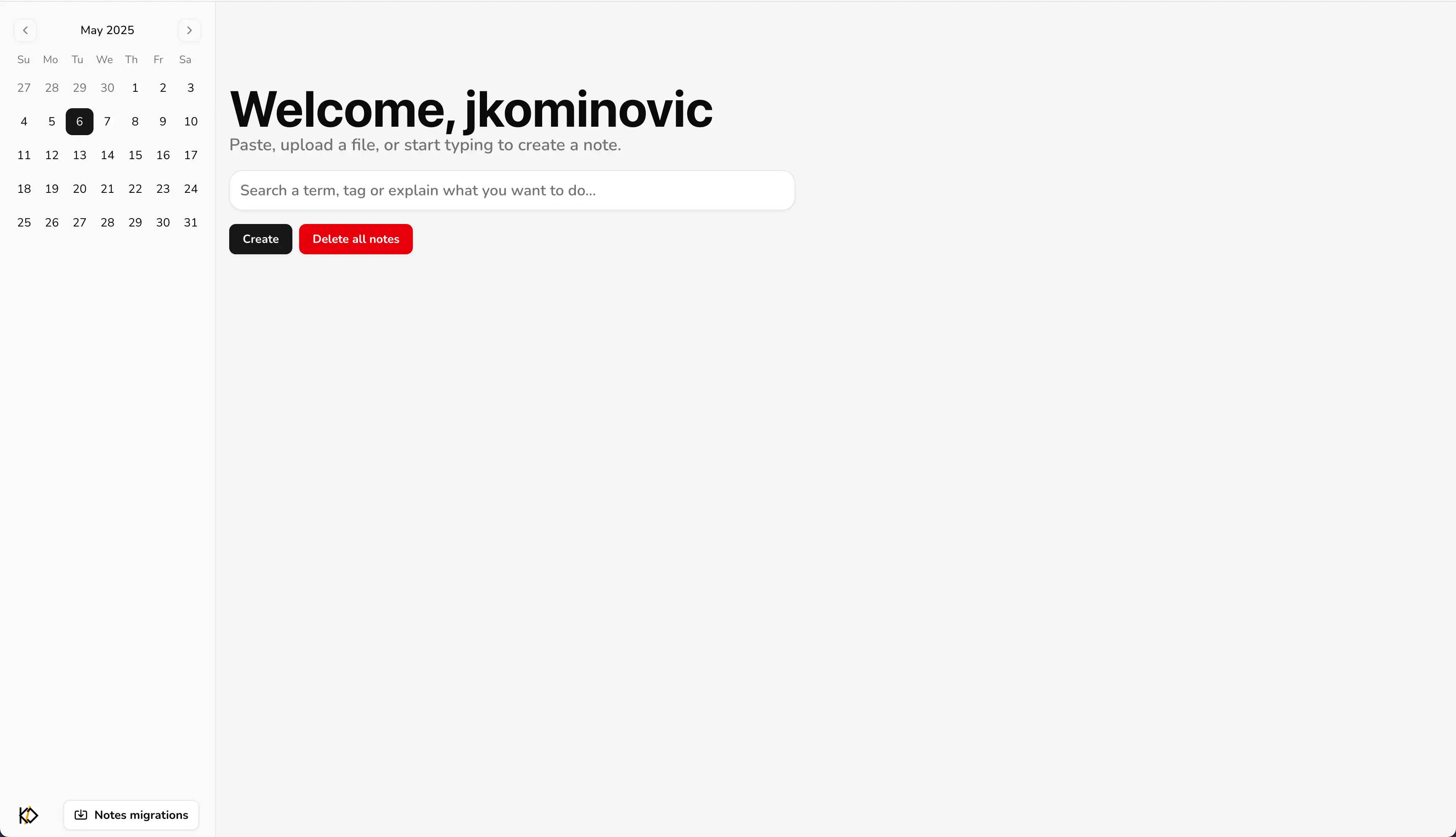 First home page