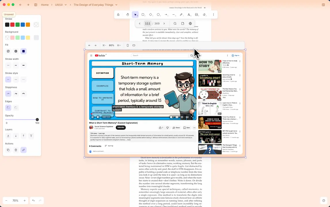 Web search capture