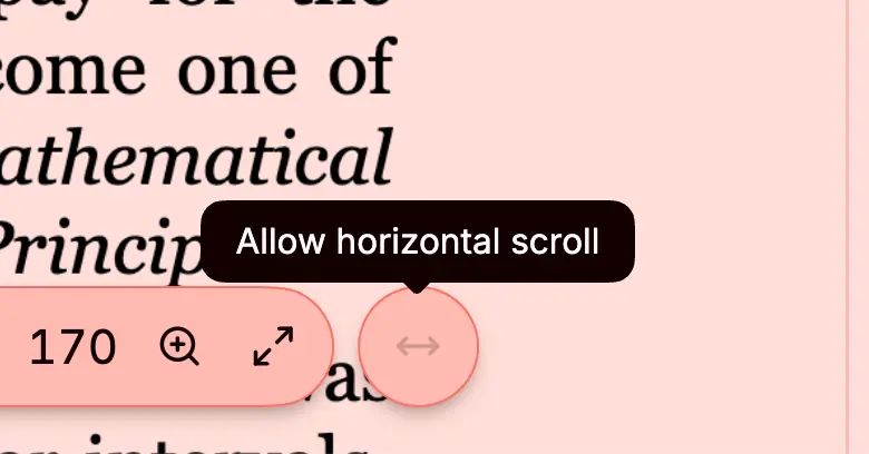 Lock horizontal scroll