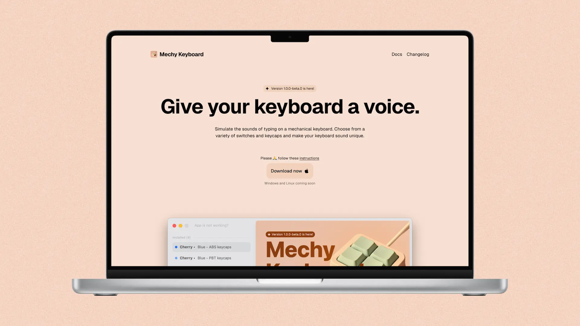 Mechy keyboard website screenshot